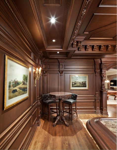 Dark mahogany handcrafted bar Washington, DC | WL Kitchen & Home Dream House Ideas Kitchens, Wood Restoration, Surf House Decor, Luxury Mansions Interior, Wood Carving Furniture, Colonial Exterior, Bar Interior Design, Dark Mahogany, Wooden Decoration