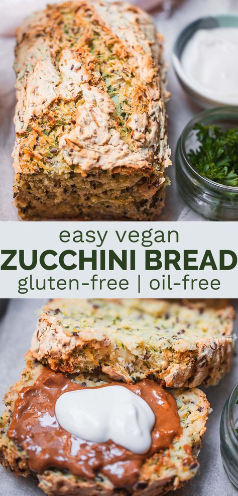 Savory Zucchini Bread, Gluten Free Vegan Bread, Vegan Zucchini Bread, Gluten Free Zucchini Bread, Zucchini Bread Healthy, Eat More Vegetables, Vegan Bread Recipe, Vegetable Bread, Zucchini Bread Recipe