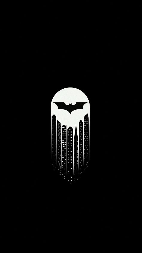 Gotham City iPhone Wallpaper Batman Hd, Superhero Tattoos, Batman Sign, City Iphone Wallpaper, Batman Painting, Logo Superman, Logo Batman, Superhero Images, Venom Spiderman