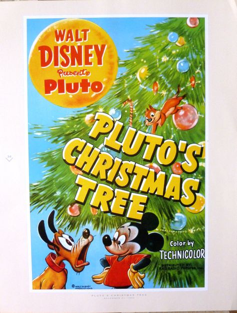 Hey, I found this really awesome Etsy listing at https://www.etsy.com/listing/210706499/walt-disney-pluto-christmas-poster Disney Christmas Movies, Walt Disney Cartoons, Christmas Tree Poster, Disney Poster, Mickeys Christmas Carol, Disney Movie Posters, Disney Presents, Disney Pics, Disney Shorts