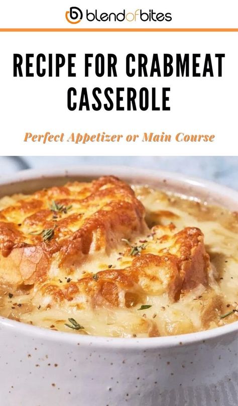 This crab casserole is a rich and comforting dish that can be served as a cold appetizer or as a main dish alongside a side salad. The creamy and cheesy texture of the dish makes it an ideal comfort food that requires minimal preparing time and no advanced cooking skills. Crab Main Dish Recipes, Crab And Scallop Recipes, Recipes With Snow Crab Meat, Crabmeat Casserole Recipes, Crab Dishes Dinners, Crab Casserole Recipes Simple, Imitated Crab Recipes Dinner, Canned Crab Meat Recipes Easy, Snow Crab Recipes