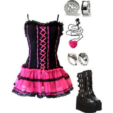 Untitled #1058 by bvb3666 on Polyvore featuring E.vil, Demonia, ASOS and INC International Concepts Corsette Dress, Scene Dress, Candy Dress, Kohls Dresses, Scene Outfits, Emo Dresses, Scene Fashion, Hipster Outfits, Emo Outfits