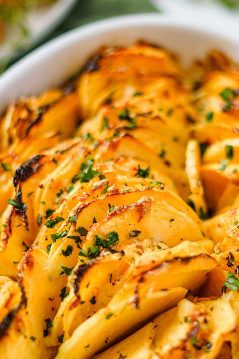 Baked Rutabaga Recipe - Peel with Zeal Rutabaga Apple Casserole, Baked Rutabaga Recipes, Air Fryer Rutabaga Recipes, Vegan Rutabaga Recipes, Rutagaba Recipes, Roasted Rutabaga Recipes, Keto Rutabaga Recipes, Rutabaga Recipes Southern, Rutabagas Recipe