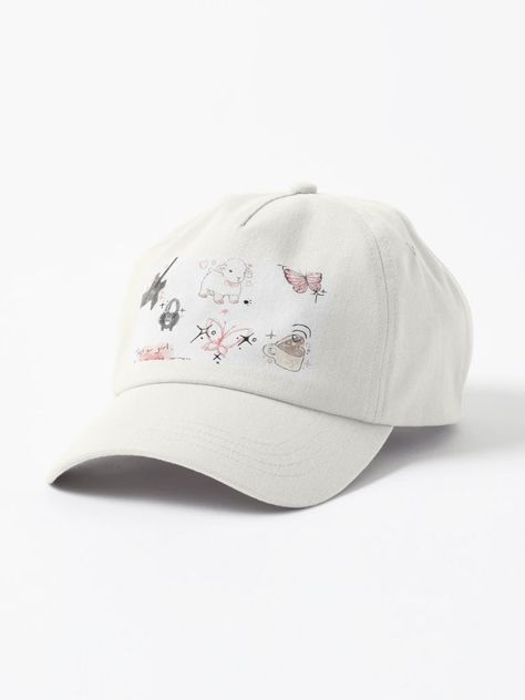 Coquette Hats, Coquette Sketches, Suits Wardrobe, Aesthetic Caps, Lil Sketches, Duo Ideas, Cap Aesthetic, Aesthetic Hat, Kitty Crafts