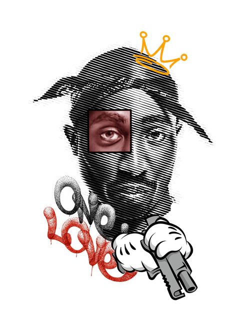 Tupac Graphic Design, Tupac Tattoo Design, Gangsta Design, Tupac Design, 2pac Tattoos, Tupac Tattoo, 2pac Poster, Cupid Tattoo, Tupac Art