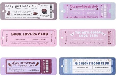 Free Printable Bookmarks Aesthetic, Ticket Bookmark, Free Printable Bookmarks, Penanda Buku, Bookmarks For Books, Bookmark Printing, Creative Bookmarks, Ticket Design, Diy Journal Books