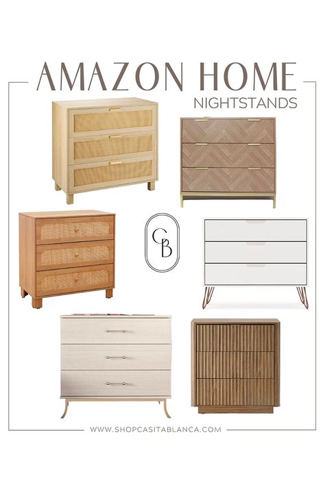 Amazon Bedroom Ideas, Amazon Nightstands, Neutral Nightstands, Amazon Furniture Finds, Bedroom Furniture Ideas, Amazon Home Finds, Cream Bedding, Nightstand Decor, Neutral Room