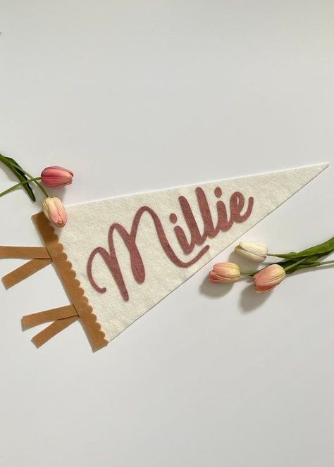 Felt Name Pennant, Pennants Diy, Name Pennant, Magna Tiles, Felt Name Banner, Flag Diy, Felt Name, Door Signs Diy, Felt Banner