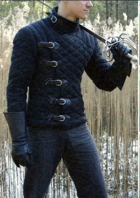 Medieval Gambeson, Medieval Outfit, Suit Of Armor, Fantasy Clothing, Full Sleeves, Halloween Dress, Character Outfits, Cotton Pads, Padded Jacket