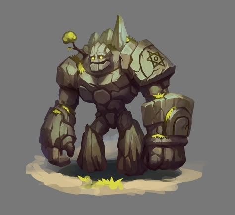 ArtStation - 1, Chengyou Liu Golem Rpg, 다크 판타지, Monster Concept Art, Concept Art Character, Fantasy Monster, Fantasy Creatures Art, Game Character Design, Robot Concept Art, Monster Design