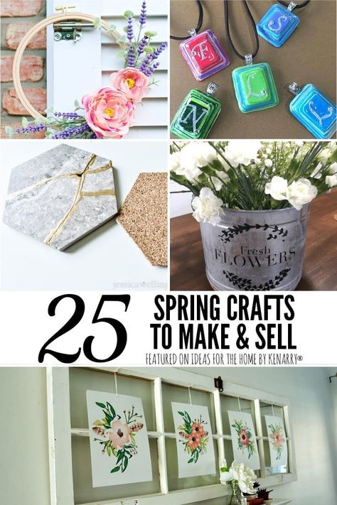 These are the best-selling spring crafts to make and sell. Browse the ideas on this list and find a few things that you can resell for a profit! #Kenarry #IdeasForTheHome Crafts Spring, Diy Spring Crafts, Spring Projects, Sell Diy, Dollar Tree Diy Crafts, Craft Show Ideas, Crafts To Make And Sell, Spring Gifts, Seasonal Crafts