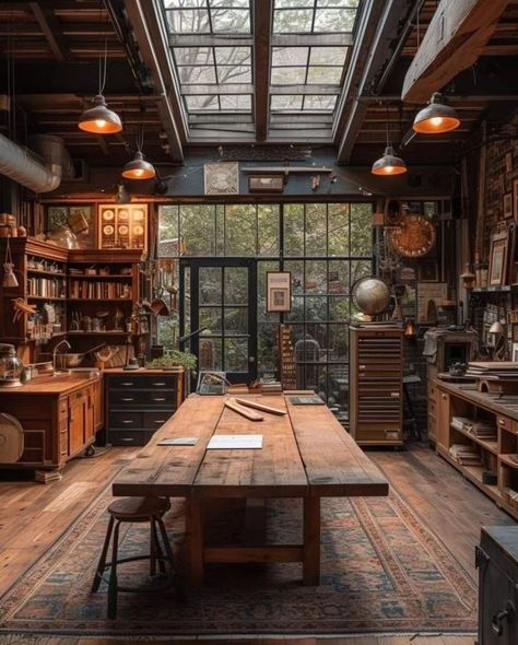 Art Studio Room, Art Studio Design, Workshop Studio, Art Studio At Home, Hobby Room, Studio Room, Garage Design, Studio Space, Dream House Decor