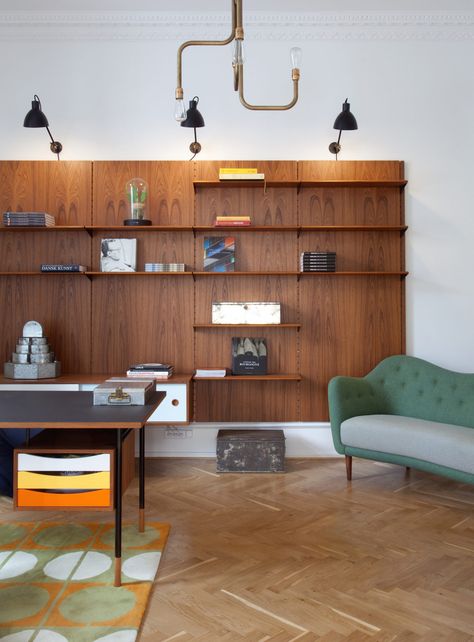 STUDIOTWENTYSEVEN Wall Storage Systems, Finn Juhl, New Kitchen Designs, Modular Walls, Iconic Furniture, Walnut Desks, Large Dining Room, Panel Systems, Wall Storage