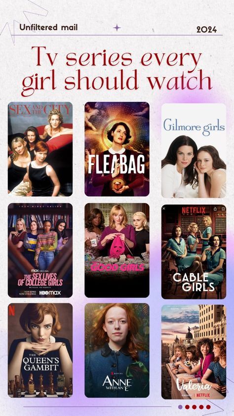 Girly Series To Watch, Tv Show Recs, Fashion Movies To Watch, Good Shows To Watch, Girly Series, Movies And Series To Watch, Movie Watch List, Queen Gambit, Go Out More