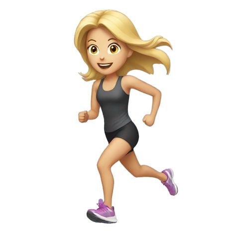 Running Emoji, Morning Emoji, Discord Emojis, Emoji Generator, Png Icons, Girl Running, Fitness Nutrition, Blonde Girl, Nutrition