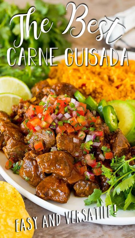 Guiso Recipe, Easy Carne Guisada Recipe, Carne Guisada Recipe Mexican, Guisada Recipe, Mexican Food Recipes Beef, Mexican Beef Stew, Mexican Meat, Beef Stew Meat Recipes, Mexican Salsa Recipes