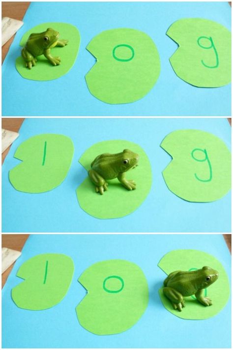 Use the frogs to hop from lily-pad to lilypad blending sounds and creating words! A great activity for preschoolers and kindergartners! Blending Words, Frog Activities, Phonics Blends, Frog Theme, Jolly Phonics, Phonics Games, Preschool Literacy, Teaching Phonics, Phonics Worksheets