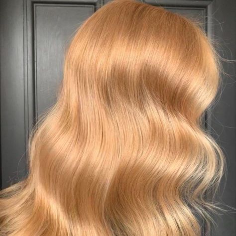 Pink Honey Blonde Hair, Ginger Gloss On Blonde Hair, Strawberry Blonde Honey Hair, Strawberry Gold Blonde Hair, Extra Light Golden Blonde Hair, 2023 Strawberry Blonde, Different Shades Of Strawberry Blonde, Blonde Hair Color Ideas Golden, All Over Blonde Hair Color Honey