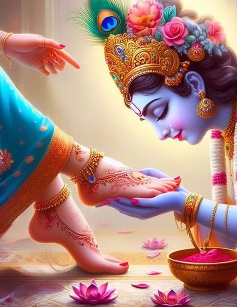 Krishna Charan, Unique Radha Krishna Images, Hindu Statues Goddesses, Shree Radha, Lord Durga, Lakshmi Narayan, Durga Picture, Geeta Quotes, Shri Radhe