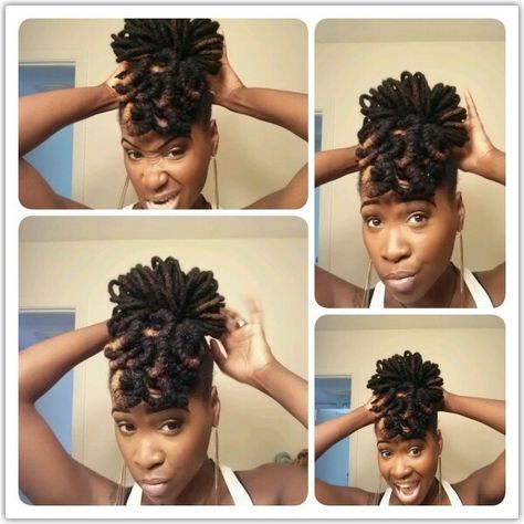 Special Occasion Loc Styles, Loc Petal Bun With Bangs, Petal Bun Locs With Bangs, Petal Loc Styles Updo, Loc Petal Styles Updo, Loc Fro, Petal Bun Loc Styles, Loc Styles With Bangs, Petal Loc Styles