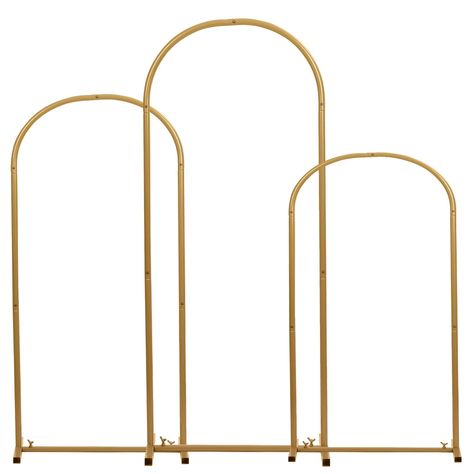 PRICES MAY VARY. Stable Base and Additional Crossbar: The arch backdrop stand with a cross bar on the base makes the metal golden wedding arch more stable. Adding some decorative elements to the base can also increase stability. Decorate arch wedding arch with flowers, greenery, garlands, tulle swags or vines to make your event stand out. Easy to Assemble: Iron wedding arch backdrop stand can be quickly assembled with screws in minutes. Portable to space it anywhere at your will. Metal wedding a Wedding Alter Backdrops, Hobby Lobby Arch Backdrop, Round Arch Decor, Vintage Wedding Arch, Arch For Birthday Party, Bridal Shower Backdrops, Garden Party Backdrop, Metal Arch Backdrop, Gold Wedding Arch