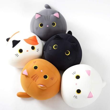 Cute Squishies, Ideal Toys, Kawaii Plush, Kawaii Plushies, Cute Pillows, Kawaii Cat, Cute Stuffed Animals, Cute Toys, Cute Plush