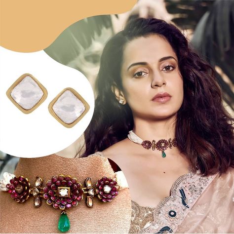 The Jewellery Diaries on Instagram: “Kangana Ranaut’s chic ruby choker exudes old world elegance Kangana Ranaut’s dreamy ruby and polki choker from Manoj and Dev Jewellers,…” Ruby Choker, Old World Elegance, Polki Choker, Kangana Ranaut, Wedding Outfit, Old World, Choker, Statement Necklace, Ruby