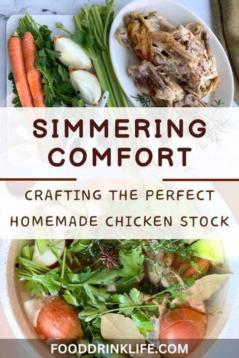 Crafting the perfect homemade chicken stock for ultimate comfort. Best Chicken Stock Recipe, Make Chicken Broth, Rice And Gravy, Chicken Stock Recipe, Homemade Chicken Stock, Fancy Dinner Party, Fancy Kitchens, Dinner Party Recipes, Best Chicken