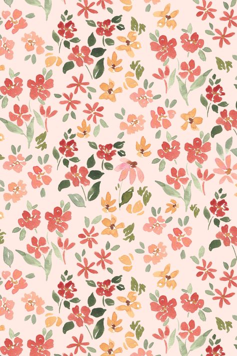 Fall Floral Print, Design Tudung, Autumn Lookbook, Ditsy Floral Pattern, Cellphone Background, Cute Illustrations, Personalised Mugs, Pink Palette, Spring Florals