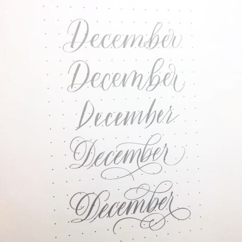 December Writing Fonts, December In Calligraphy, December In Cursive, December Calligraphy Hand Lettering, December Handwriting, December Hand Lettering, Month Calligraphy, December Calligraphy, December Lettering