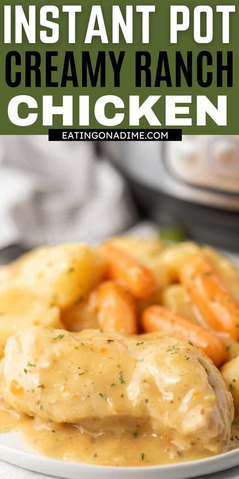 Ranch Chicken Instant Pot, Chicken Instant Pot Recipe, Chicken Pressure Cooker, Chicken Breast Instant Pot Recipes, Pressure Cooker Chicken Breast, Creamy Ranch Chicken Recipe, Ranch Chicken Recipe, Creamy Ranch Chicken, Pressure Cooker Recipes Chicken