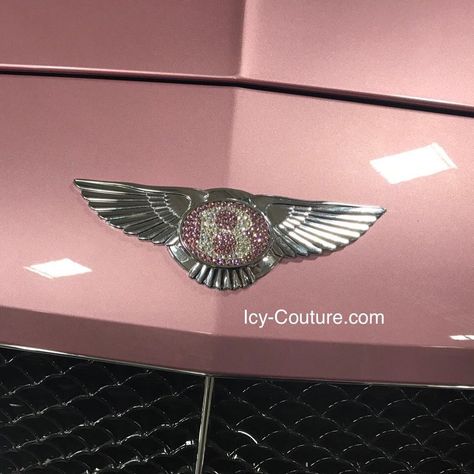 Pink Bentley Convertible, Pink Bentley Bentayga, Pink Luxury Cars Rolls Royce, Pink Bentley, Pink Convertible Car Aesthetic, Pink Cadillac Vintage, Icy Girl, Bentley Car, Whips