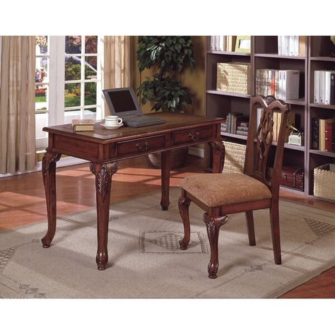 Wood Secretary Desk, Traditional Writing Desk, Curved Desk, Office Desk Set, Traditional Desk, Wood Writing Desk, Desk And Chair, Desk And Chair Set, Coaster Furniture