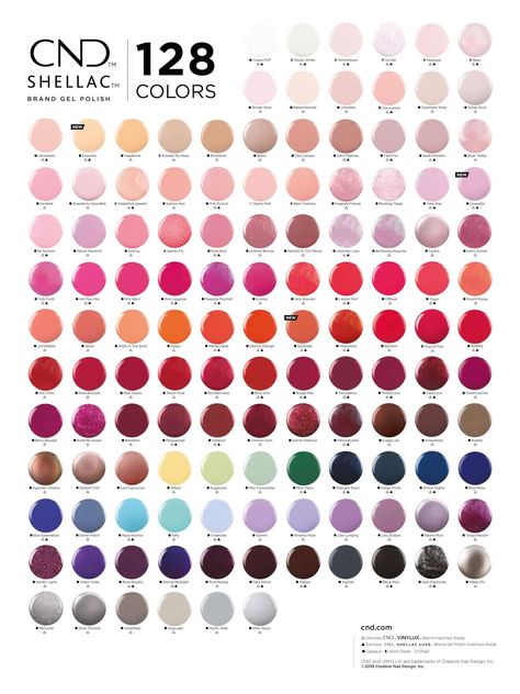 Cdn Shellac Colors, Shellac Nail Polish Colors, Colours 2023, Shellac Colours, Pink Shellac, Cnd Shellac Colors, Shellac Nail Colors, Colors Chart, Cnd Colours