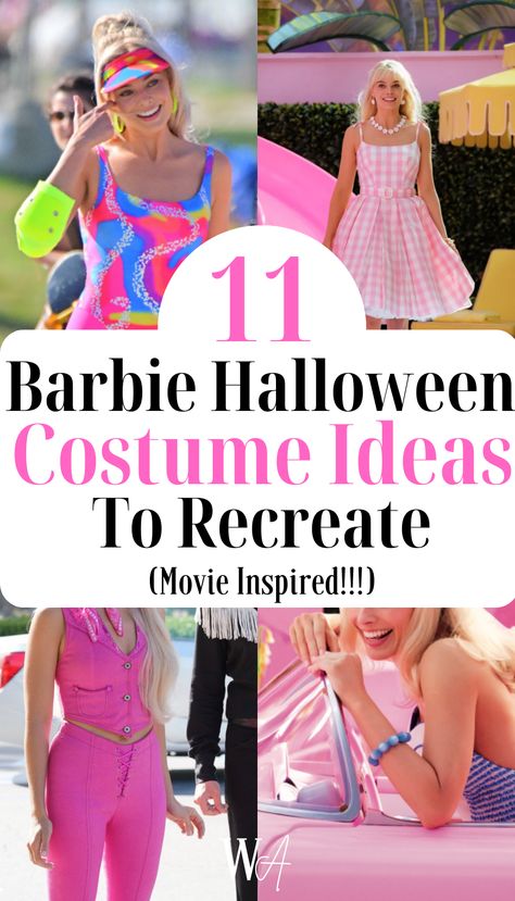 Barbie School Spirit Day, Different Barbies Costumes Group, Barbie Womens Costume, Barbie Themed Outfits For Adults, Barbie Inspired Costume, Best Barbie Outfits, Barbie Costumes Ideas, Best Barbie Costume, Women Barbie Outfits