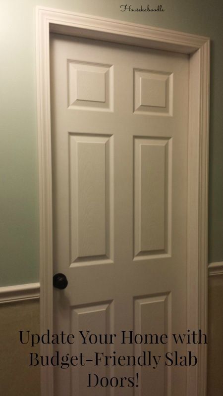 We are doing a lot of home improvement projects around the house. For our hallway, we needed seven new interior doors. Prehung doors are pricey at $60 to $75.… Updating Interior Doors Diy, 6 Panel Door Makeover, Panel Door Makeover, Update Interior Doors, Six Panel Interior Doors, Interior Door Makeover, 6 Panel Interior Doors, 6 Panel Door, Update Doors