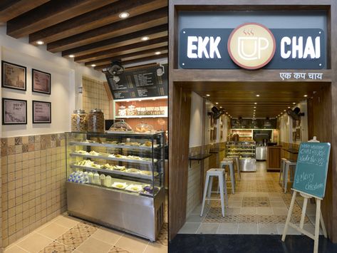 Ekk Cup Chai (One Cup Tea) by FRDC, Mumbai – India » Retail Design Blog Tea Shops Interior, Chai Cafe Design, Chai Shop Interior, Indian Tea Shop Interior, Chai Cafe Interior, Sweet Shop Interior Design Indian, Chai Shop Design, Tea Stall Design, Tea Cafe Interior Ideas