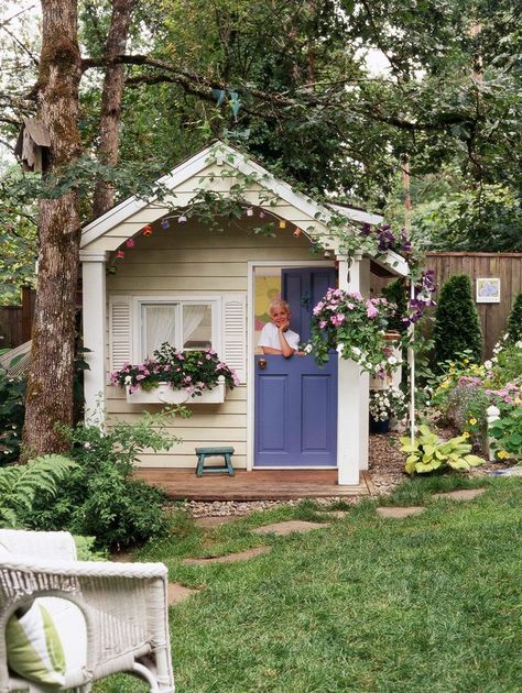 Kids Shed, Outside Playhouse, Shed Playhouse, Playhouse Kits, Backyard Fort, Garden Playhouse, Outdoor Playhouse, Playhouse Plans, Backyard Playhouse