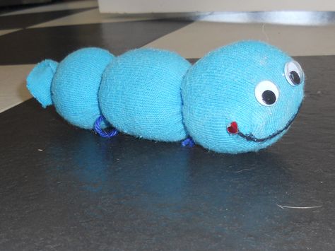 Easy Sock caterpillar!  fill a sock with stuffing tie off each section with yarn add eyes and mouth Sock Caterpillar, Pet Rock, Spring Ideas, Rock Ideas, Pet Rocks, Vacation Bible School, Bible School, Easter Spring, Caterpillar