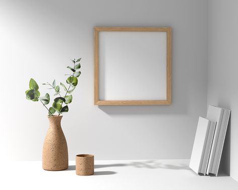 Free Wooden Square Picture Frame Mockup | Best Free Mockups | PsFiles Square Frame Mockup, Square Frame Template, Square Photo Frames, Square Picture Frames, Frame Mockup Free, Square Picture Frame, Photography Studio Decor, Poster Mockup Psd, Mockup Creator