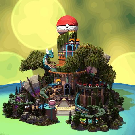 Pixelmon House, Minecraft Pokemon House, Pokemon Minecraft Builds, Pokemon Buildings, Minecraft Lobby Ideas, Minecraft Pokemon Builds, Minecraft Gym, Pokémon Minecraft, Minecraft Pokemon