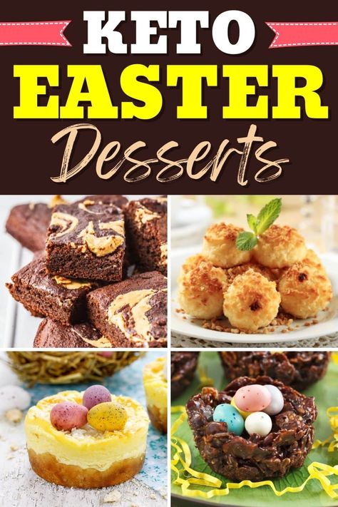 These keto Easter desserts will allow you to enjoy sensational sweets at your Easter celebration while still staying true to your fitness goals! Easter Finger Food, Desserts Low Carb, Healthy Easter Dessert, Keto Easter, Easter Deserts, Galletas Keto, Low Sugar Treats, Cool Whip Desserts, Gluten Free Easter