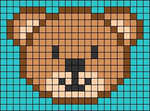 Alpha pattern #32697 | BraceletBook Bear Alpha Pattern, Pixel Blanket, Bear Alpha, Duplicate Stitch, C2c Crochet Blanket, Colorwork Chart, Bear Bears, Baby Boy Knitting Patterns, Pixel Crochet