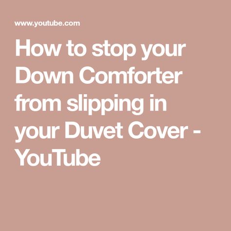 How to stop your Down Comforter from slipping in your Duvet Cover - YouTube Duvet Hacks Comforter, How To Put A Comforter In A Duvet Cover, Duvet Cover Trick, Make Duvet Cover, Duvet Hack, Duvet Cover Diy, Down Comforters, King Size Duvet Covers, Set Ideas