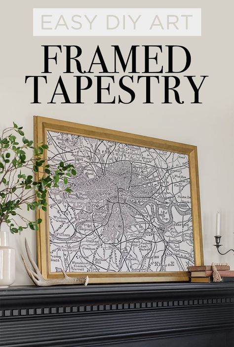 Diy Library, Framed Tapestry, Diy Framed Art, Cheap Dorm Decor, Jenna Sue Design, Jenna Sue, Large Scale Art, Diy Shiplap, Air Dry Clay Projects