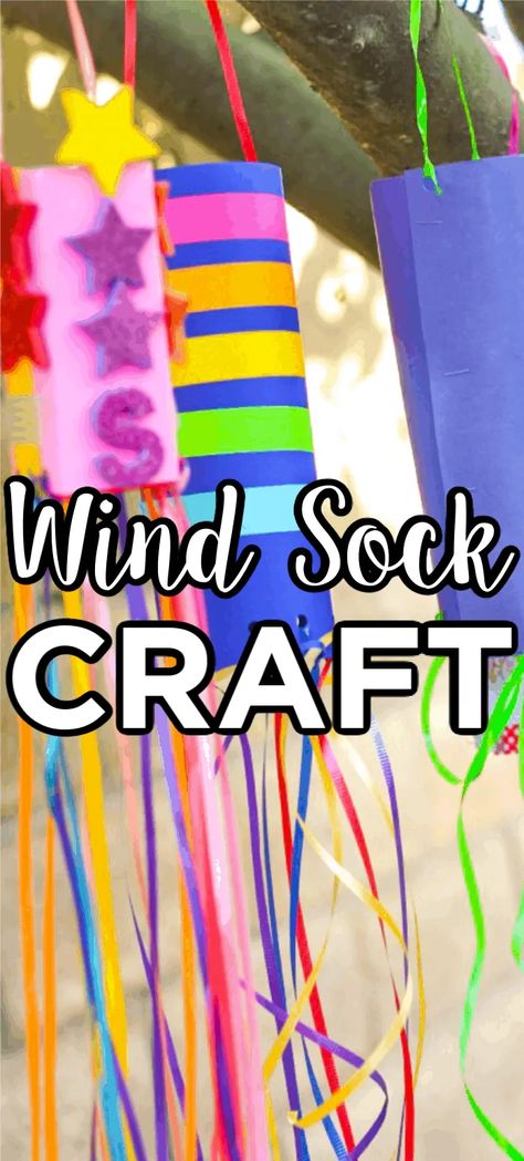 Wind Sock Craft. how to make a windsock. Paper Wind Sock Craft Project. diy windsock. how to make wind socks. camping windsock. Diy Windsock, Wind Sock Craft, Socks Camping, Weather Kindergarten, Windsock Craft, Wind Socks, Camping Crafts For Kids, May Crafts, Weather Crafts