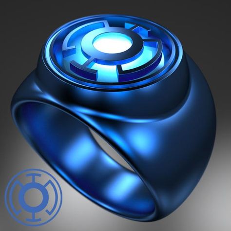 Blue Lantern power ring Blue Lantern Ring, Lantern Corps Oaths, Blue Lantern Corps, Green Lantern Powers, Green Lantern Ring, Purple Lantern, Orange Lanterns, Lantern Rings, Lantern Corps