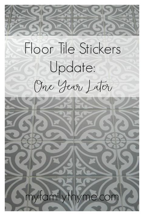 Lowes Tile, Floor Tile Stickers, Beadboard Wallpaper, Floor Makeover, Painting Tile Floors, Peel And Stick Floor, Look Wallpaper, One Year Later, Tile Stickers