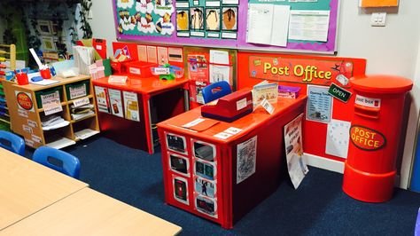 Post office role play Post Office Role Play, Eyfs Reception, Jolly Christmas Postman, Post Office Play, Katie Morag, Classroom Areas, Playgroup Ideas, Reception Classroom, Flat Stanley