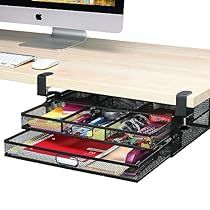 Under Desk Drawer, Desk Drawer Organizer, Under Desk Storage, Metal Storage Racks, Organized Desk Drawers, Desk Drawer, Clearing Clutter, Under Desk, Desk Supplies